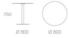 Albaplus Круглый стол со столешницей из hpl Riace sun-id-1456263 - Вид №3