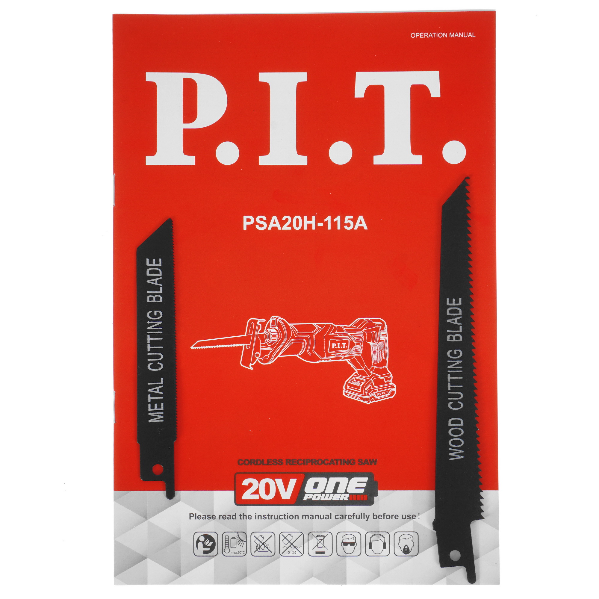 Сабельная пила P.I.T. PSA20H-115A OnePower 20V  , Без ЗУ, Без АКБ 5333668 PIT STDN-0088164 - Вид №5