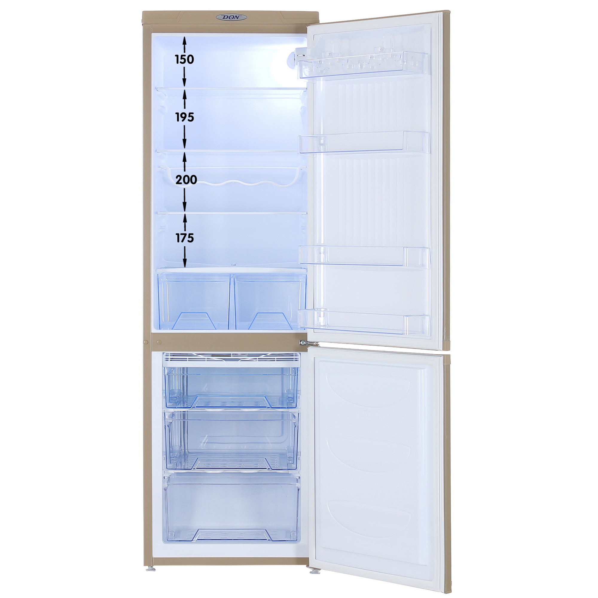 5346093 Холодильник с морозильником   DON R-291 ZF золотистый STDN-0041276 - Вид №1