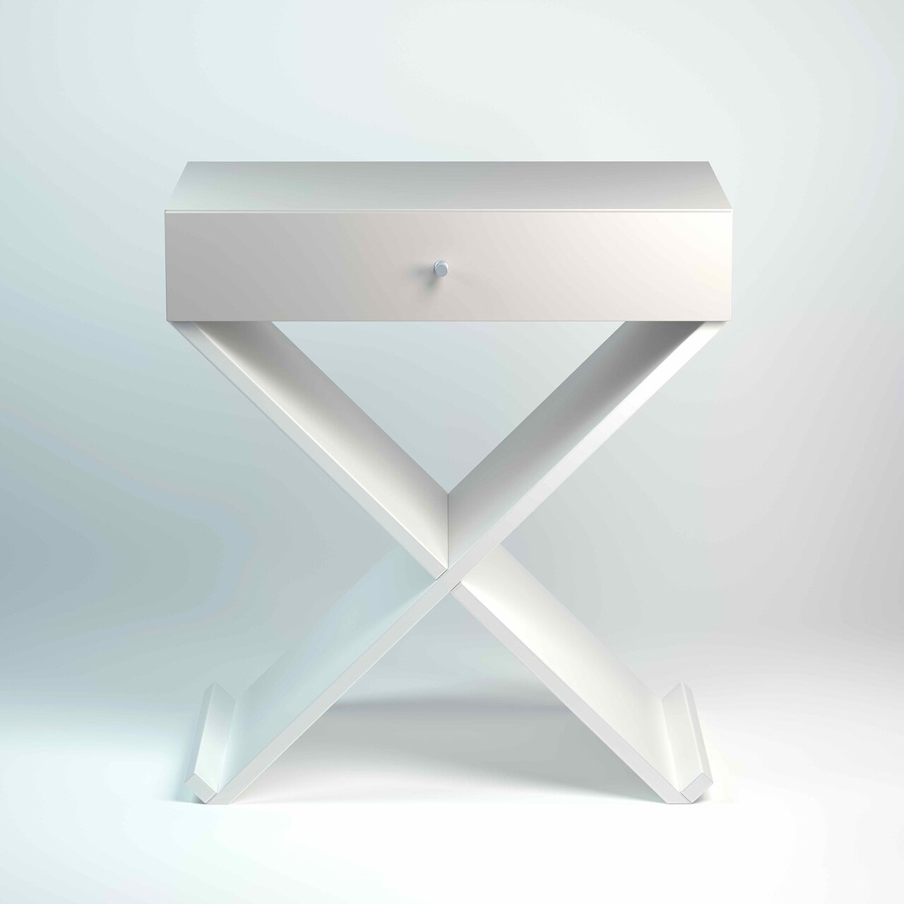 Тумбочка прикроватная серая с белым Bonn BRAGIN DESIGN  256378 Белый  - Вид №2