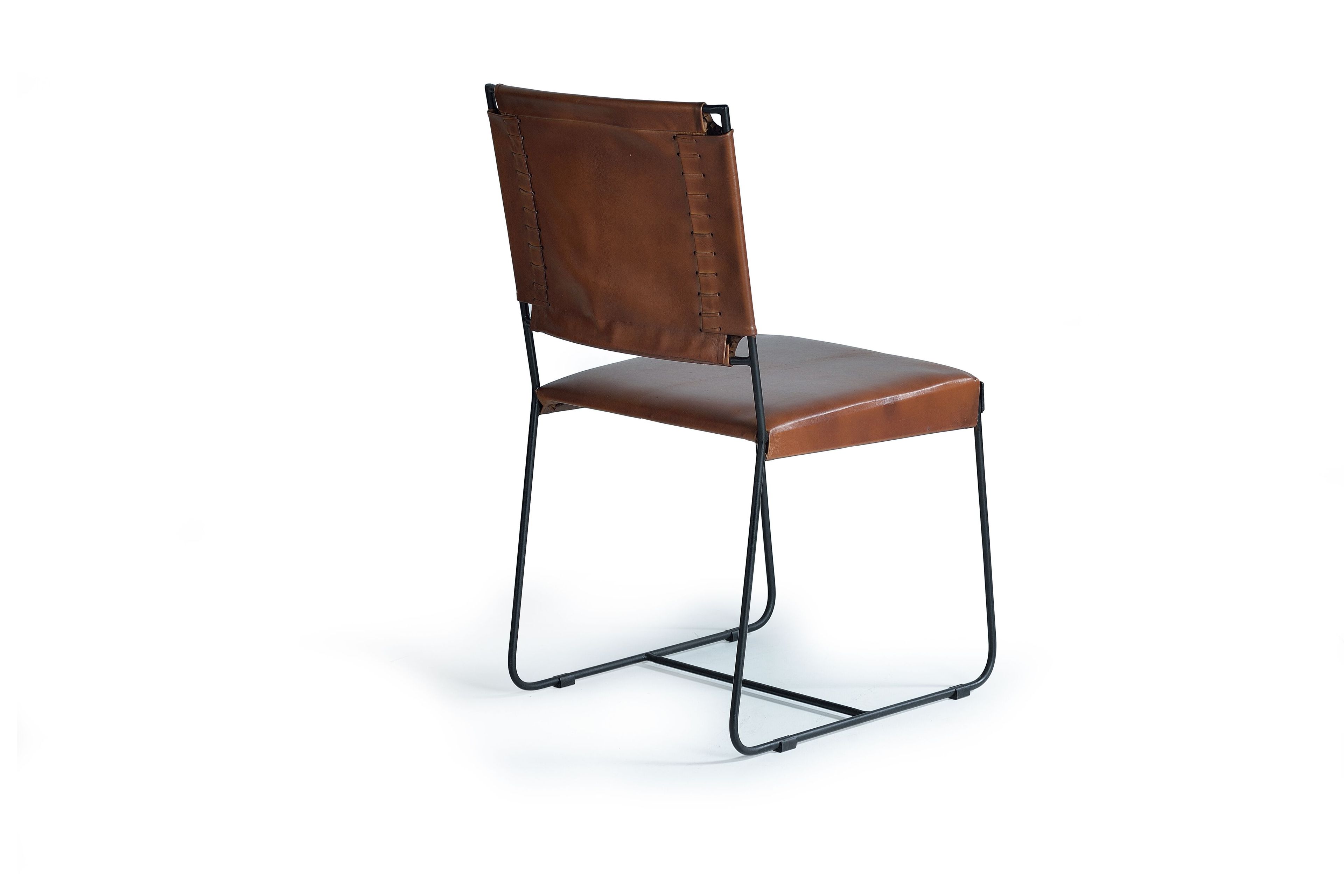 Кожаный стул для салазок Giner y Colomer 1218 ARCH-00098857 - Вид №3