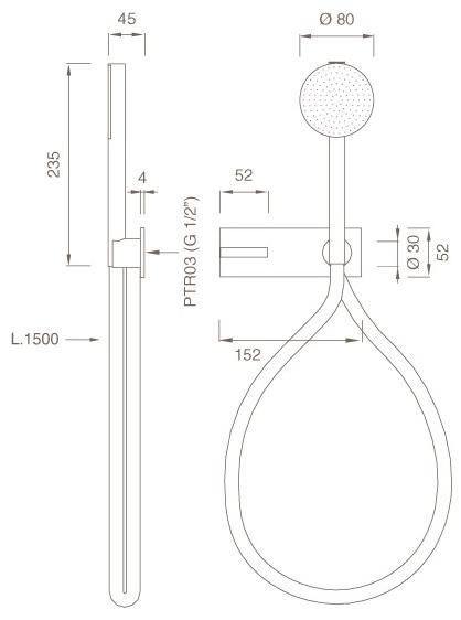 Ceadesign Настенный прогрессивный смеситель для ванны / душа Bar Bar 32 h - Вид №1