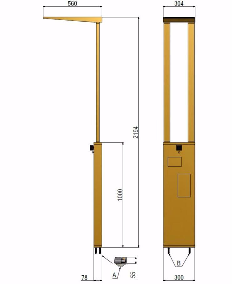 tender rain Душевая стойка из латуни напольная с ручным душем Menhir sun-id-1460105 - Вид №4