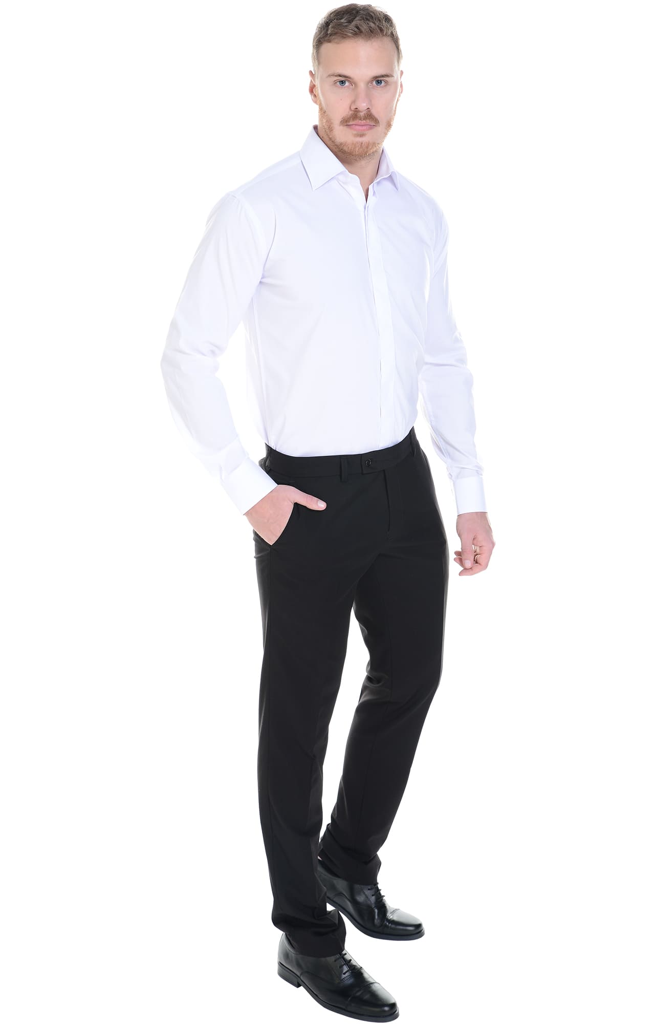 62470 Рубашка мужская  white El-Risto  Корпоративная одежда  размер 45/182-188  - Вид №10