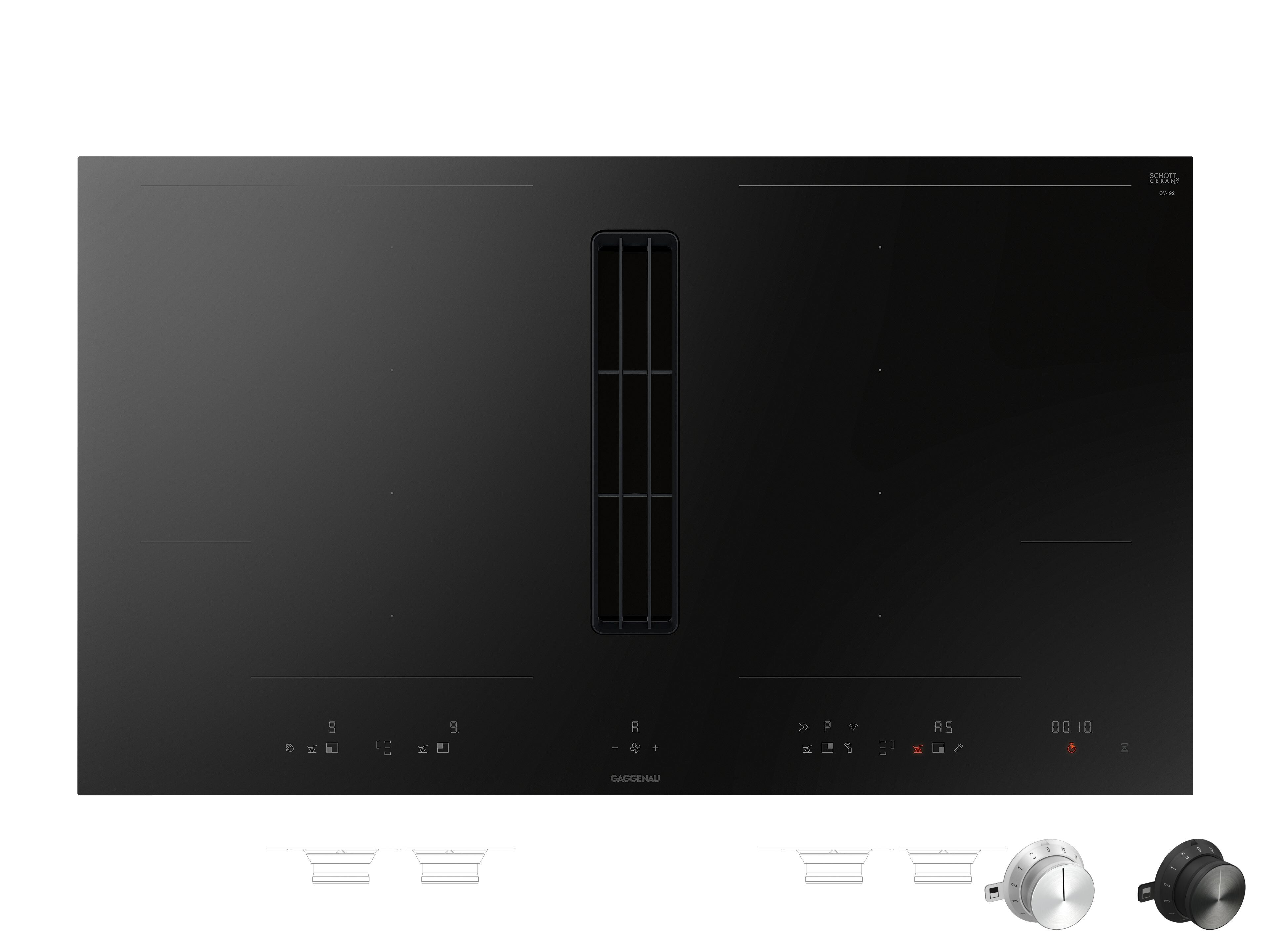 Индукционная плита со встроенной вытяжкой класса А GAGGENAU серия 400 ARCH-00034406 - Вид №1