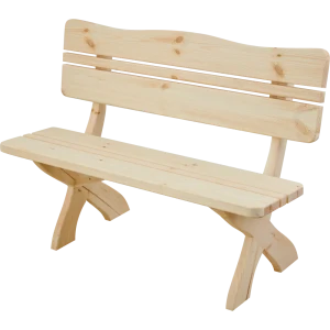 Скамья со спинкой сосна 1500x330x460 мм натуральная