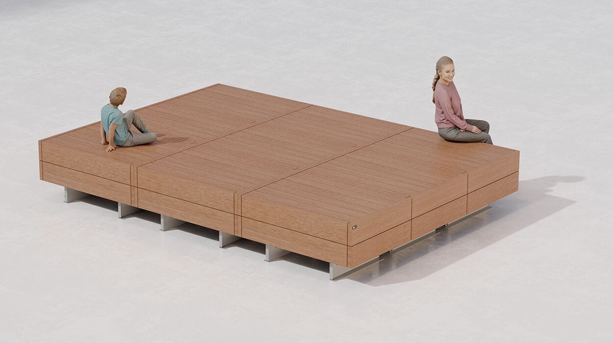 Наружное сиденье из стали и дерева DIMCAR нас ARCH-00055894 - Вид №3