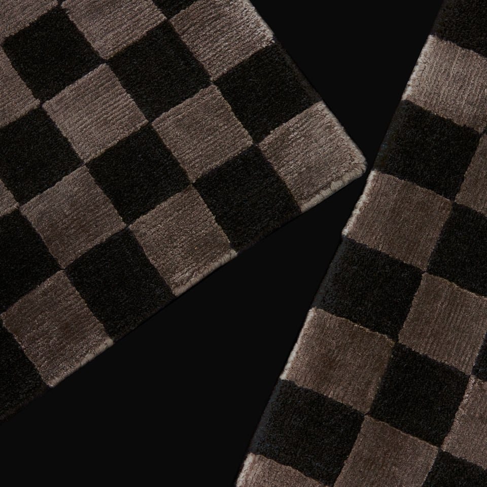 Прямоугольный ковер ручной работы в клетку Poliform DAMA ARCH-00107032 - Вид №2