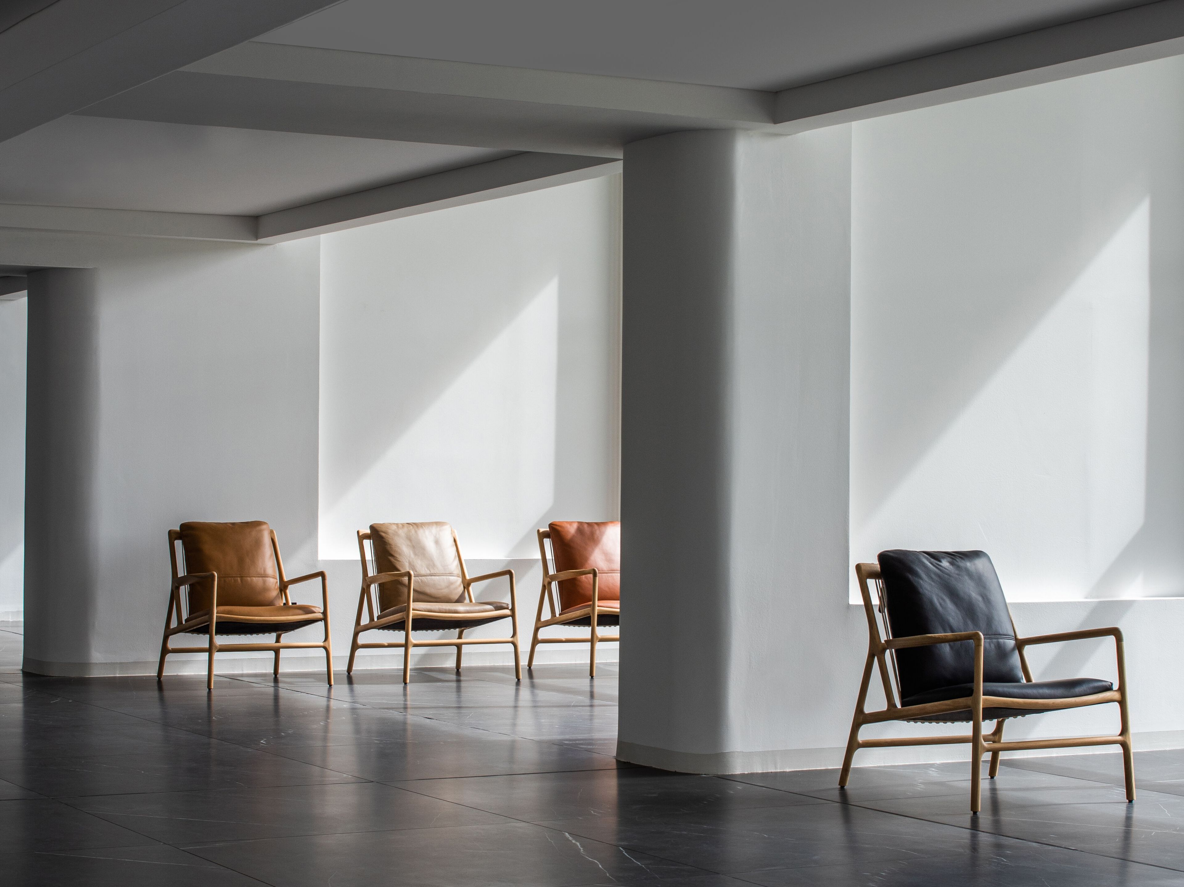 Кресло грецкого ореха с кожаной подушкой Gazzda Dedo ARCH-00023165 - Вид №5