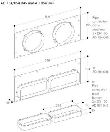 Gaggenau Съемный верхний колпак из нержавеющей стали Serie 400 Al400191 - Вид №3