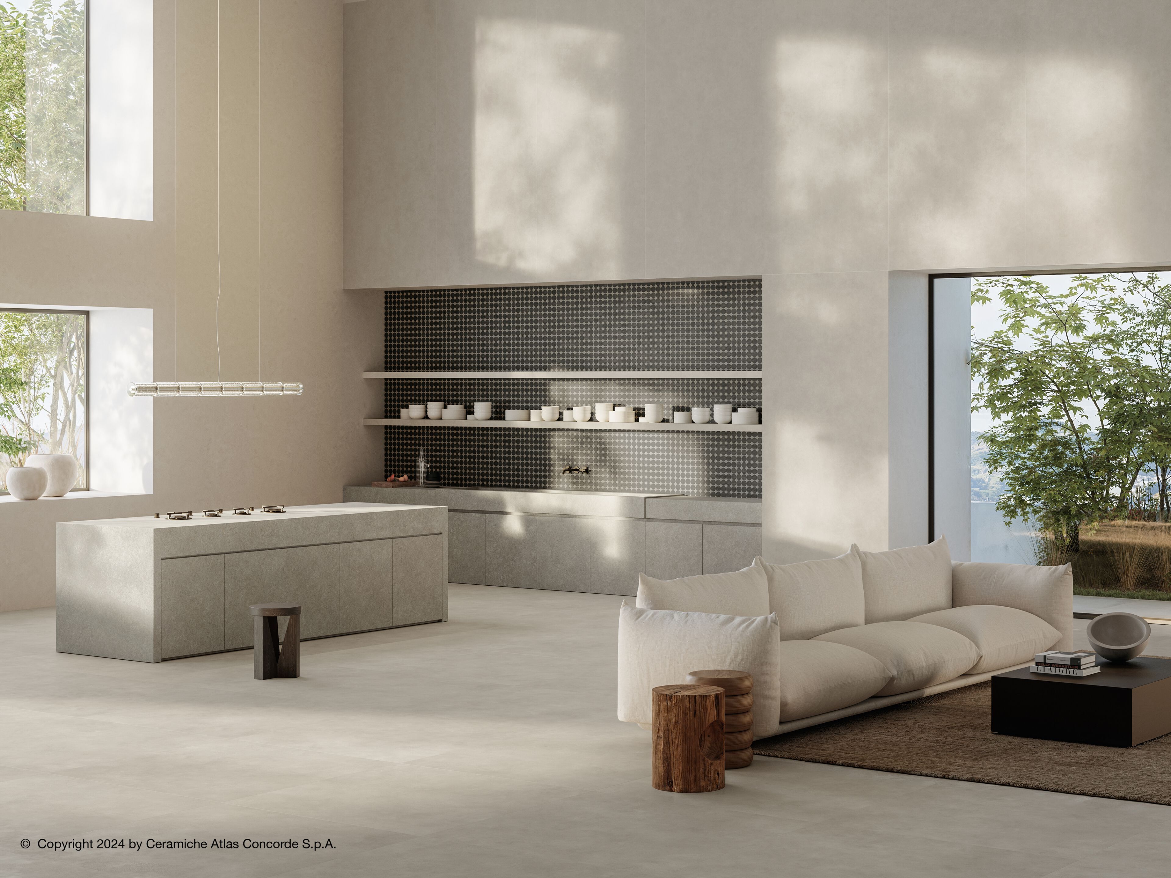 Пол / керамогранит с эффектом цемента Atlas Concorde Boost Expression ARCH-00072605 - Вид №44