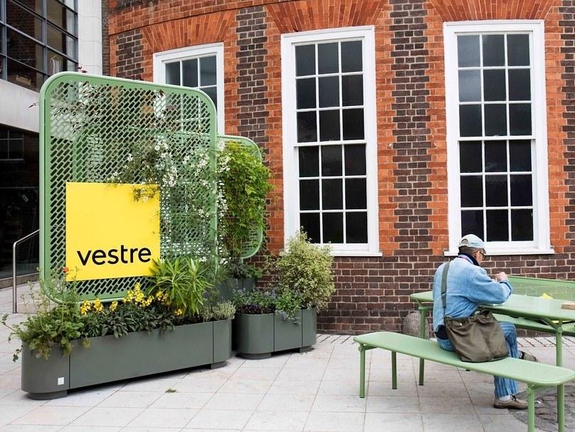 VESTRE Прямоугольная кашпо для общественных мест из стали с порошковым покрытием Pop sun-id-1413804 - Вид №4