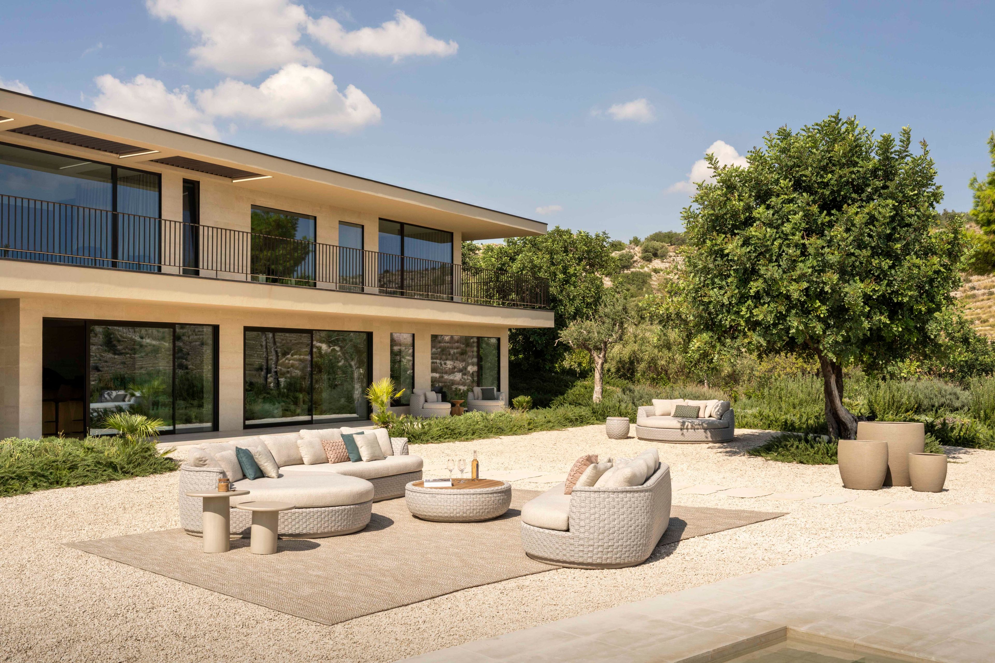 Веревочный модульный садовый диван Jardinico круглый ARCH-00103382 - Вид №3