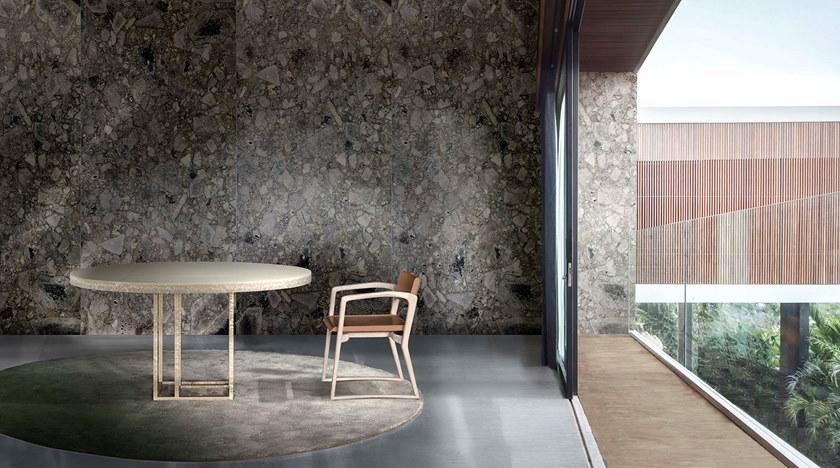 HESSENTIA - Cornelio Cappellini Круглый стол из отшлифованной вручную латуни Lineup sun-id-1358964 - Вид №2