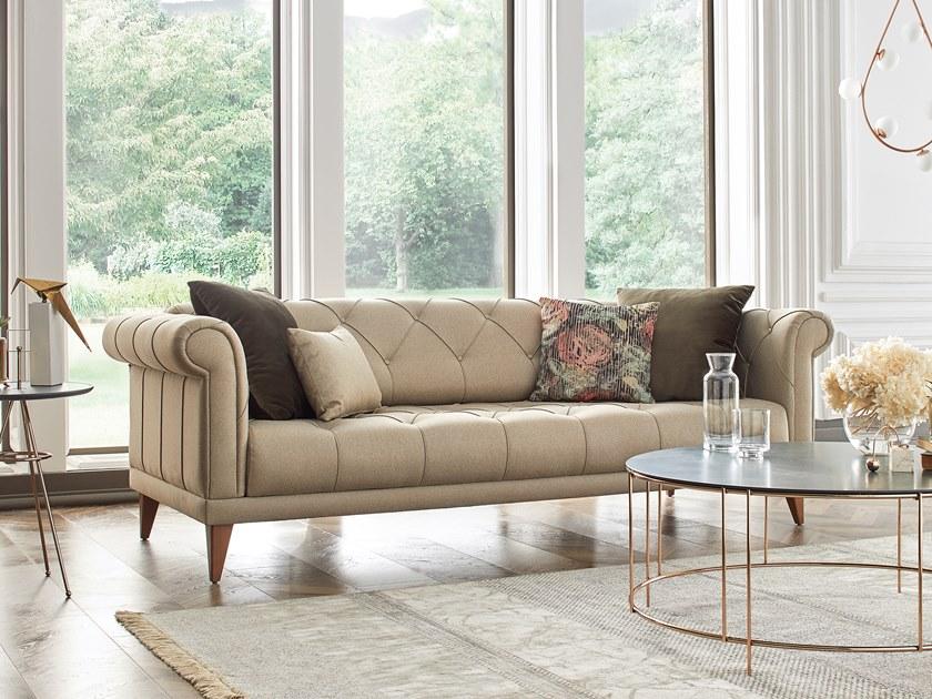 Enza Home Тафтинговый 3-местный диван из ткани Piedra sun-id-1471613 - Вид №9