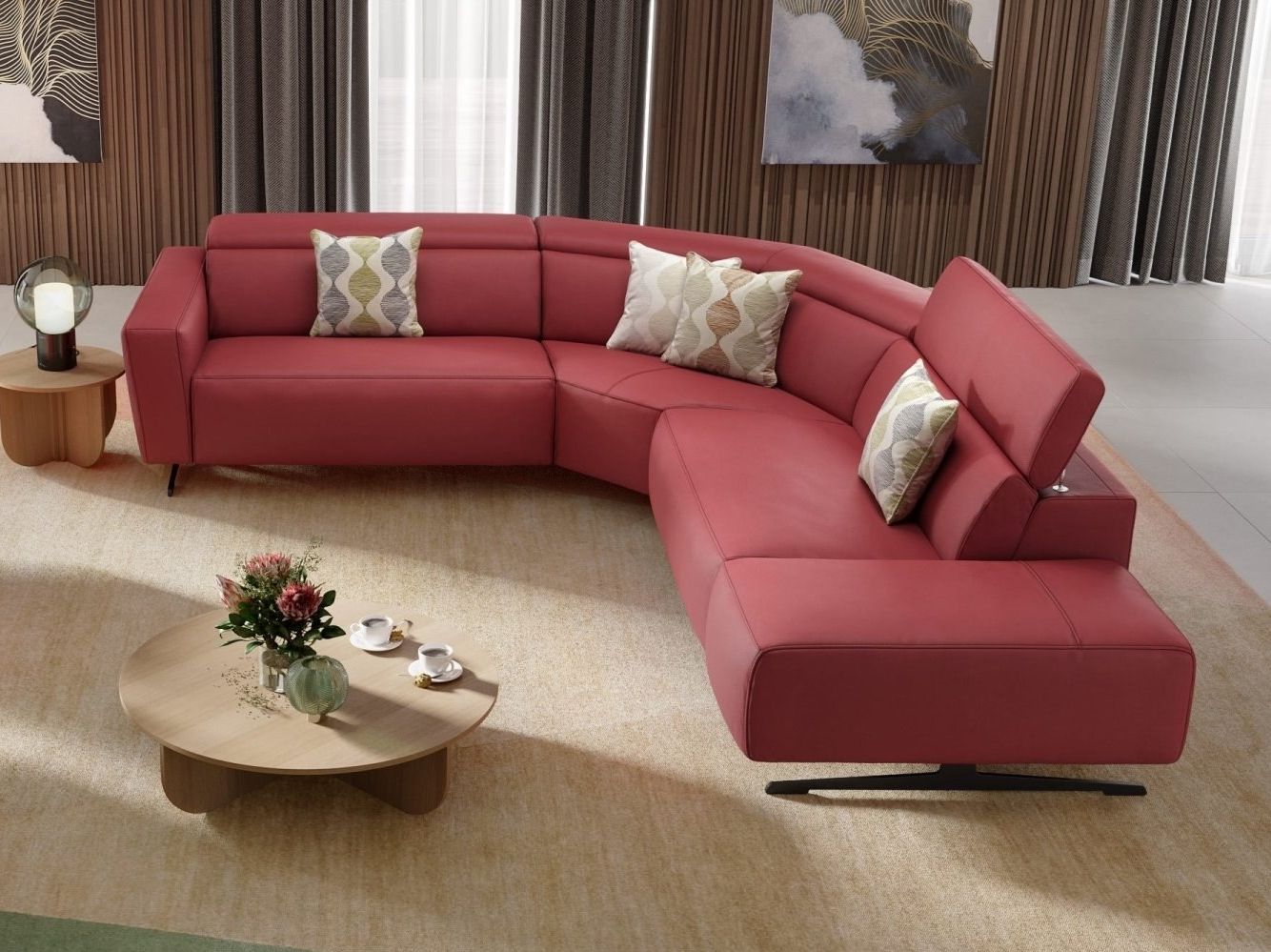 Кожаный угловой диван Sofanella Alesso ARCH-00019574 - Вид №1