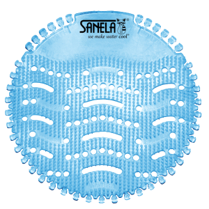 06113 Ароматическое ситечко в писсуар, цвет голубой, запах - цветы хлопока SANELA