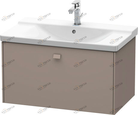 BR402104343 Тумбочка подвесная Brioso #BR4021 820 x 479 мм Базальт матовый, декор Duravit