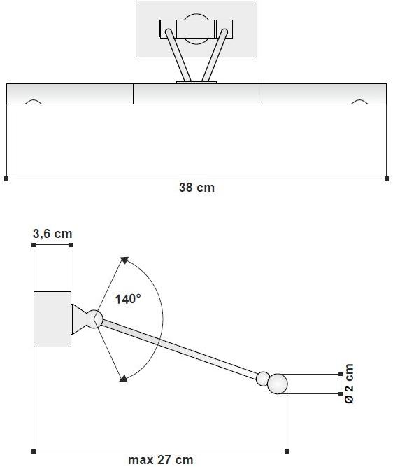 EGOLUCE Регулируемый светодиодный настенный светильник для картин Ikon 4504 - Вид №4