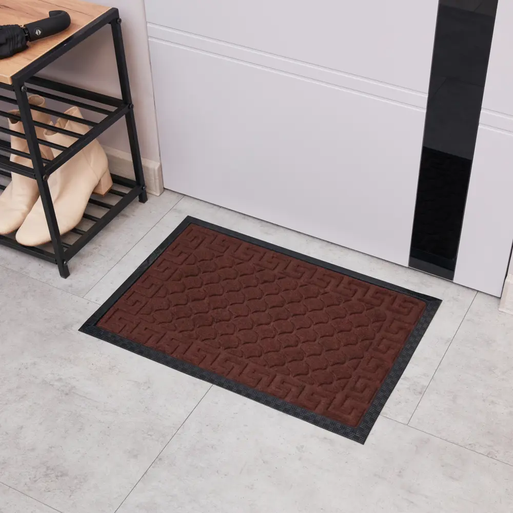 INSPIRE Lenzo - Эко-коврик придверный 40×60 см, коричневый 82761217 STLM-0035633
