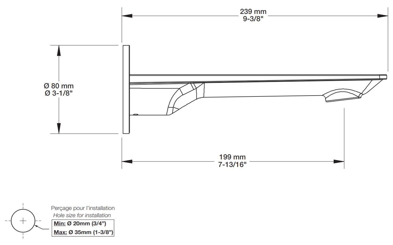 Дозирующий носик для настенной ванны BARIL BEC-0520-46 ARCH-00152165 - Вид №3