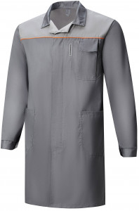 65755 Халат "Профессионал" мужской темно-серый со светло-серым  Одежда для обслуживающего персонала  размер 56-58/182-188