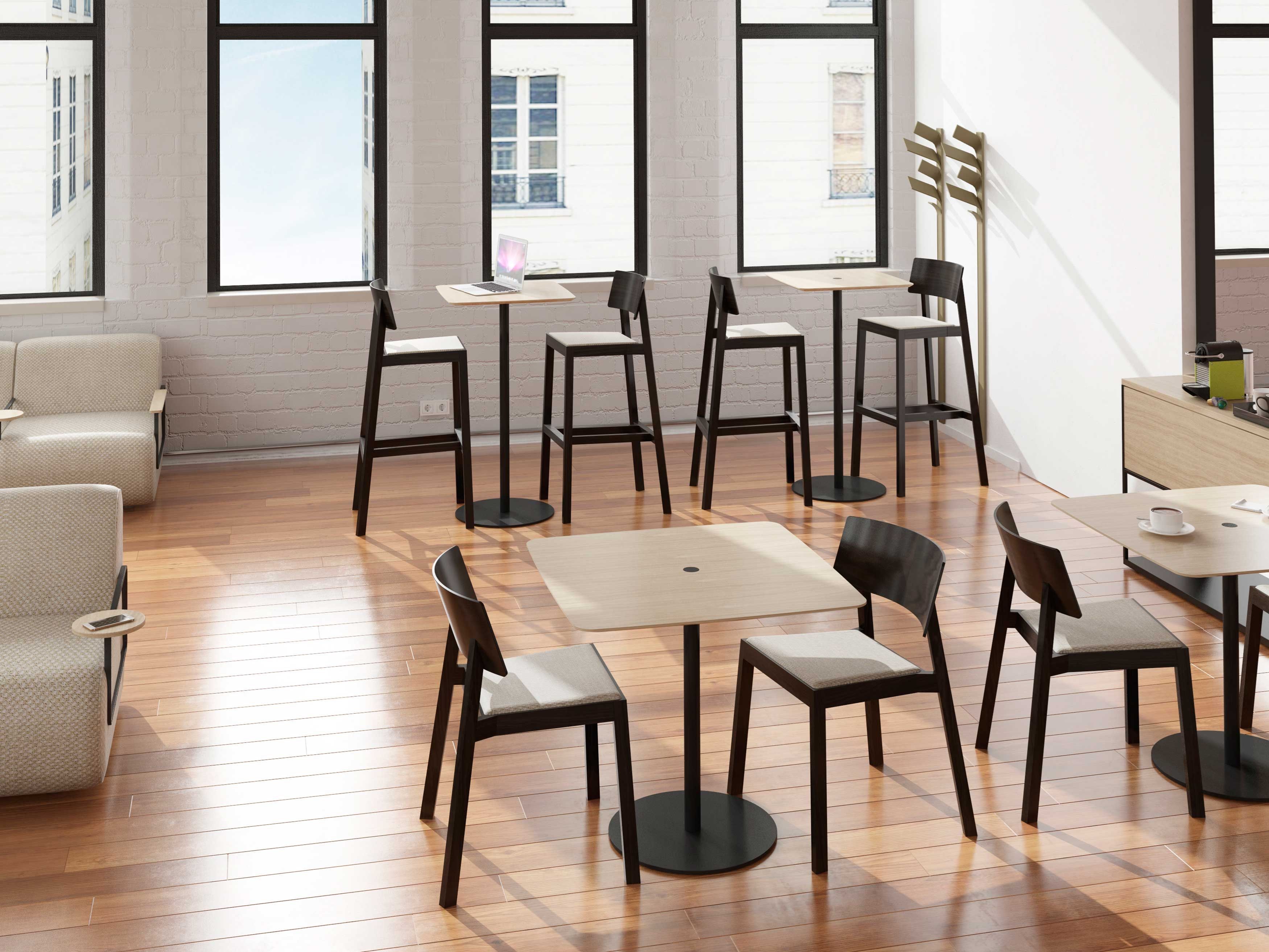 Квадратный стол из стали и дерева Punt ядро ARCH-00078667 - Вид №6