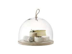 Крышка из дутого стекла с ясенем-Ø 32 см