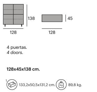 Шкаф из ротанга с распашными дверцами Pilma Virotec ARCH-00103507 - Вид №3