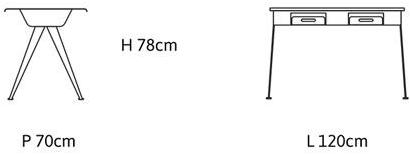 Officine Tamborrino Стол из листового металла с ящиками Ot sun-id-1490875 - Вид №2