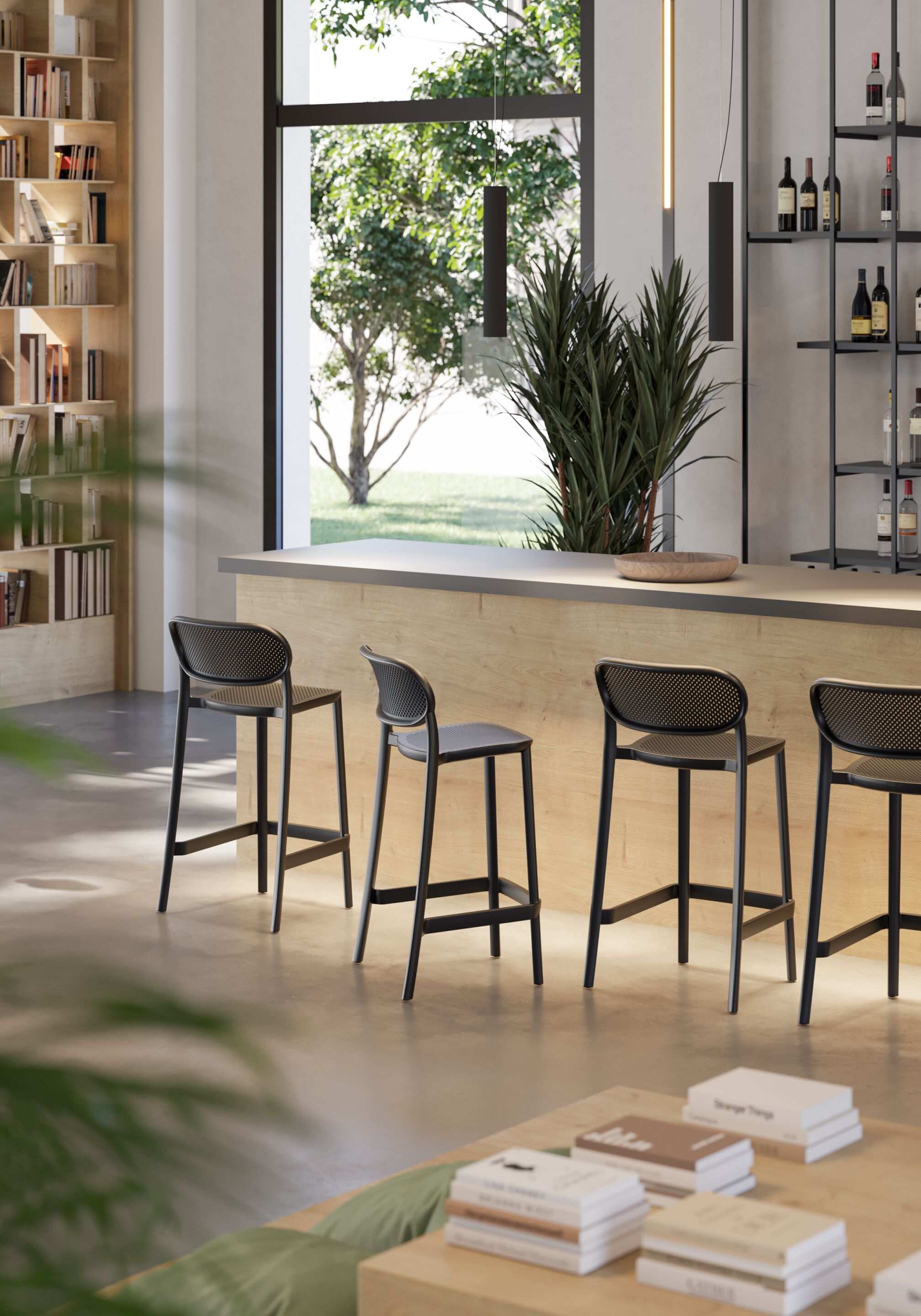 Стул из инженерного пластика с подставкой для ног GABER Nuta ARCH-00005997 - Вид №2