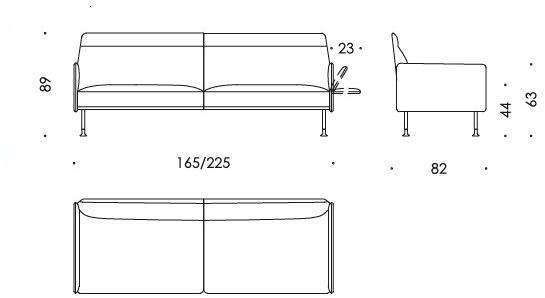 Wittmann 3-х местный диван Melange sun-id-1397368 - Вид №5