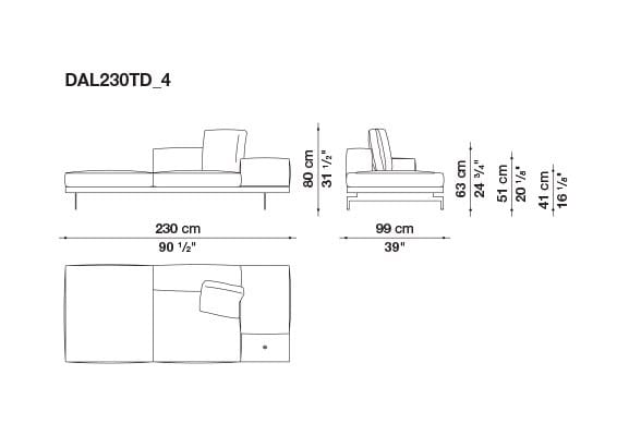 3-местный тканевый диван с полуостровом B&B Italia док ARCH-00061121 - Вид №167