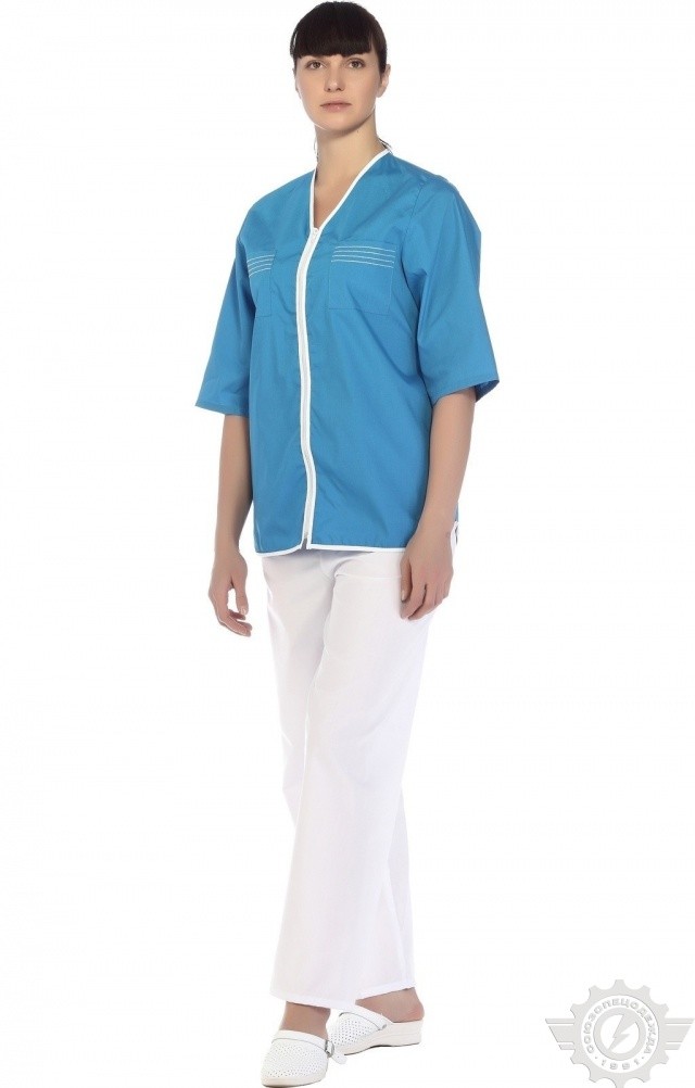 66187 Куртка "Сервис" темно-голубая  Медицинская одежда  размер 62/158-164 Спецодежда  - Вид №6