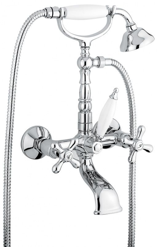 12611OR Смеситель Deco Old с ручным душем для ванной, цвет золото EMMEVI Decò old