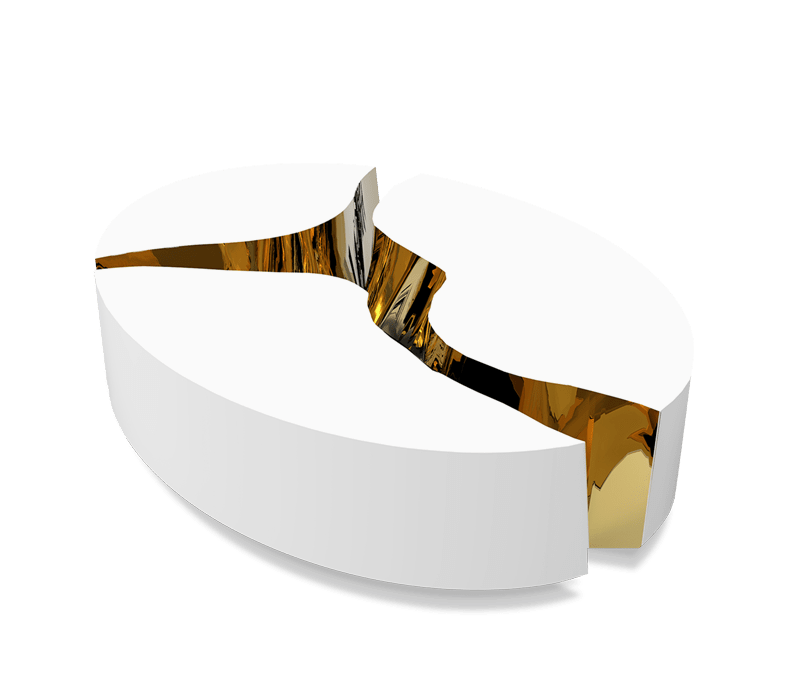 0-182 Овальный белый центральный стол Lapiaz Boca Do Lobo  - Вид №5