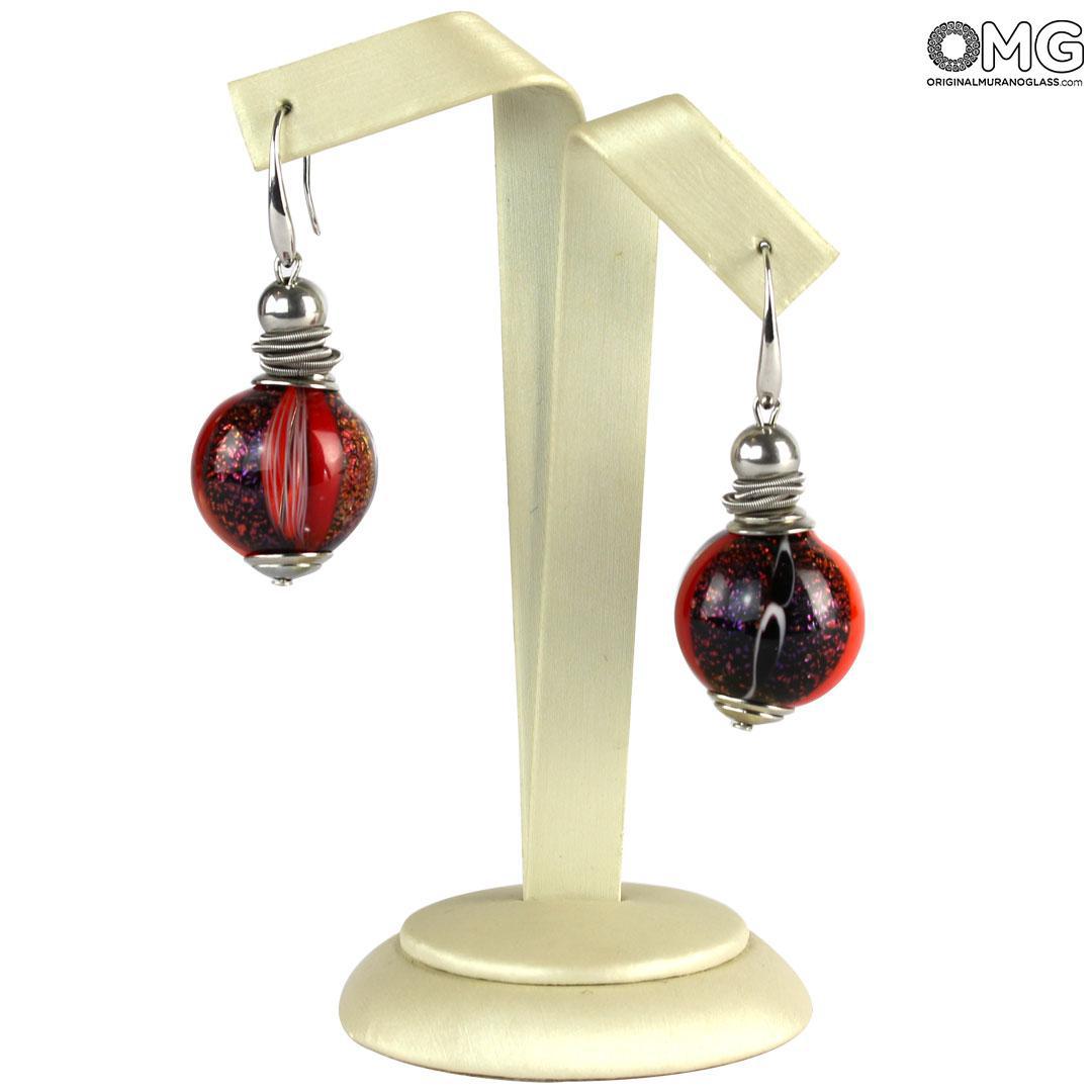 4663 ORIGINALMURANOGLASS Серьги Майя - муранское стекло OMG 1 см  - Вид №1