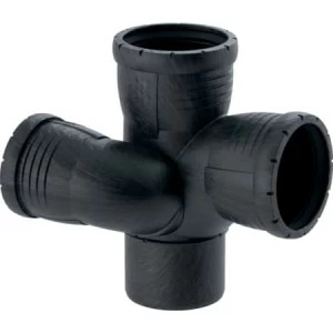 GEBERIT 393.563.14.1 Крестовина Geberit Silent-Pro, правая со смещенным впуском и дополнительным отводом 87,5°