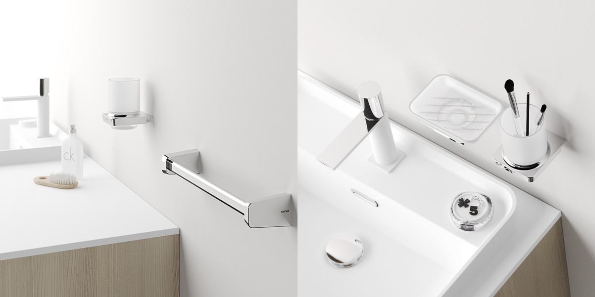 Sonia Стакан для зубных щеток настенный S6-Zen Хром 160990 - Вид №1