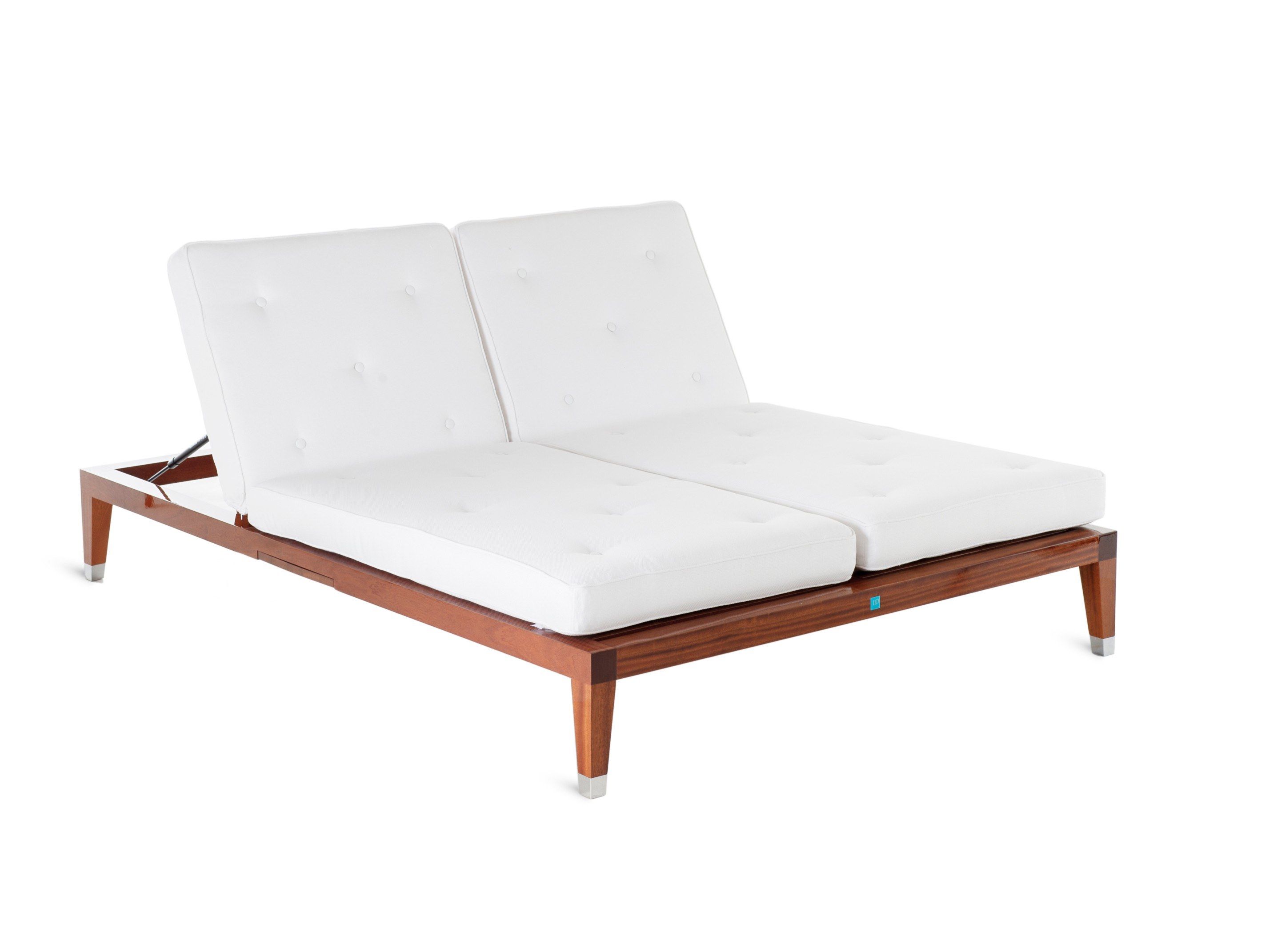 Двуспальная Садовая кровать из красного дерева и ткани Unopiù C'est la vie ARCH-00073376