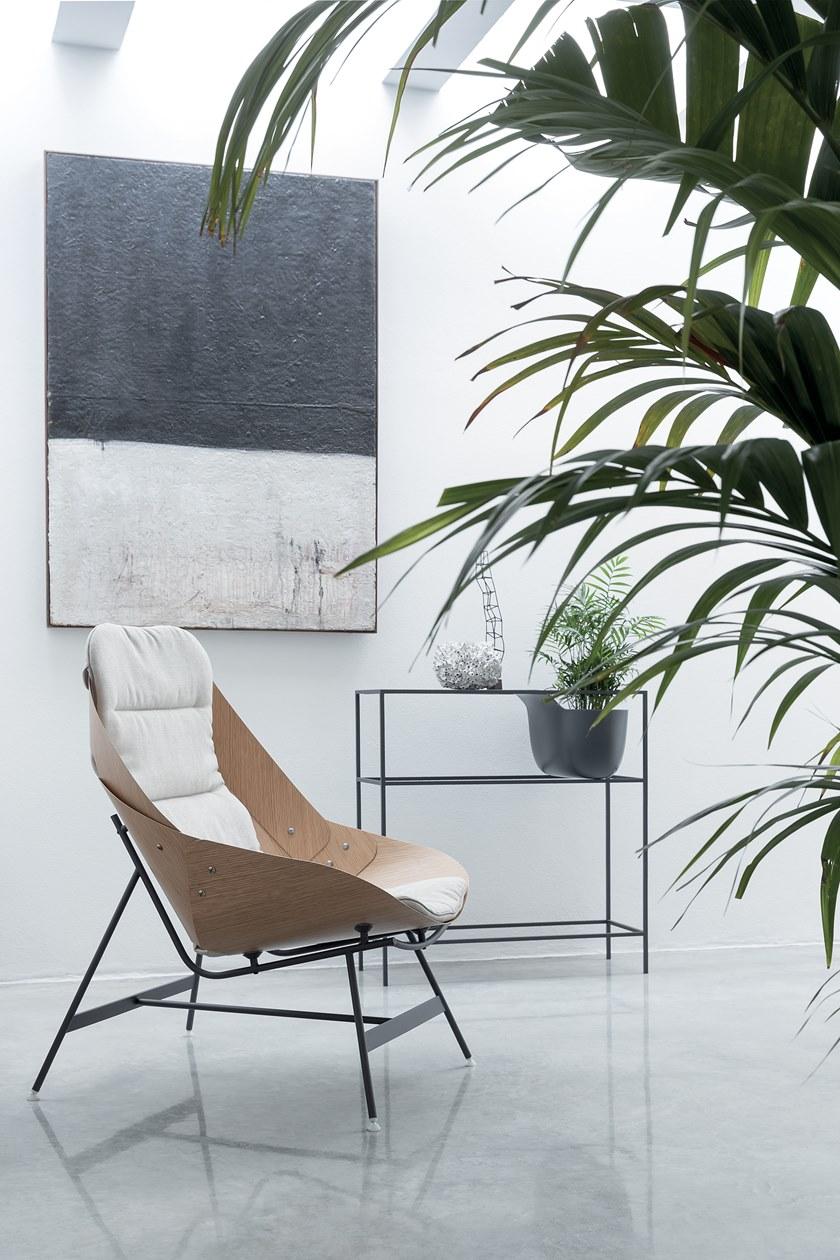 Alias Кресло из фанерованной древесины с высокой спинкой Time 53a / 53b - Вид №4