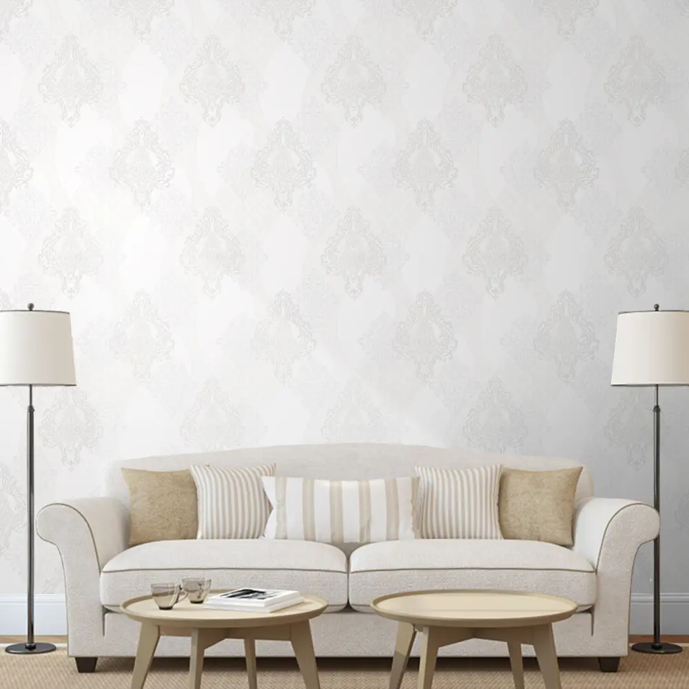 Обои флизелиновые Inspire Grace белоснежные 1.06 м White 0 83617761 STLM-2056695 - Вид №2