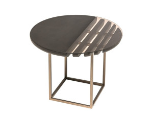 Круглый стеклянный журнальный столик для гостиной