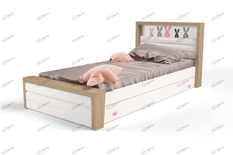 Кровать ABC-KING 160х90 №4MIX BUNNY №4 (с мяг.изнож) 4631147961600