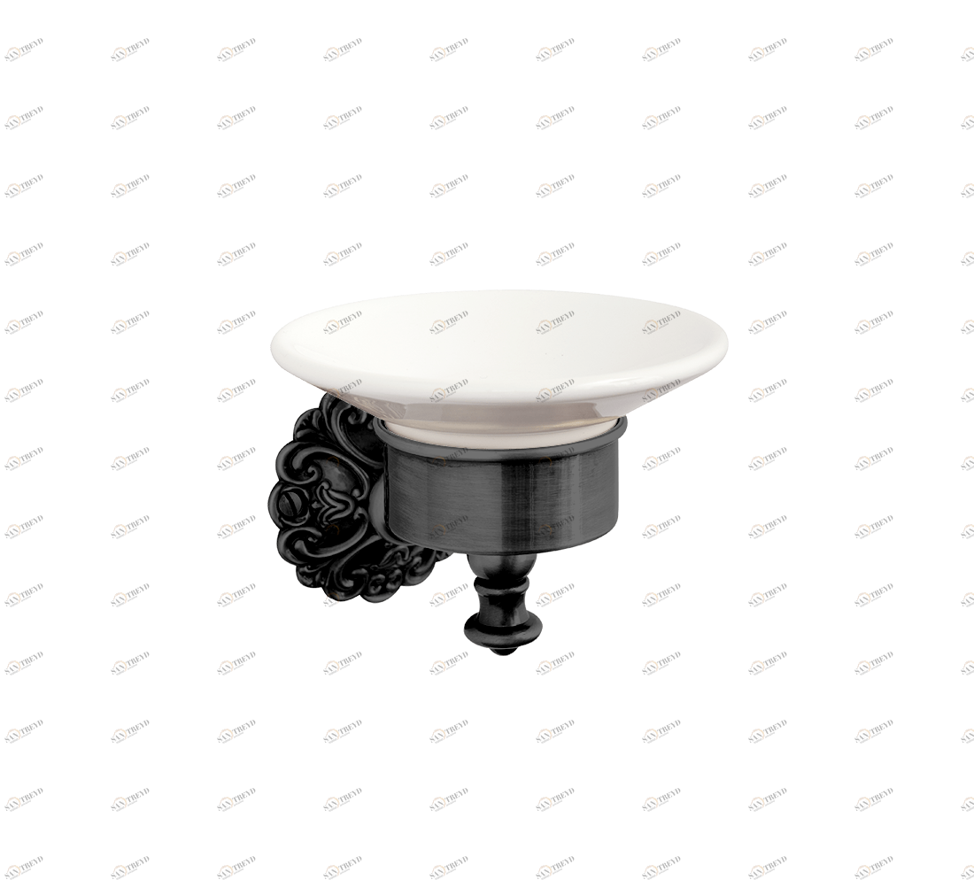 Gentry Home Настенный керамический подстаканник Ivy Темный никель GH100248 