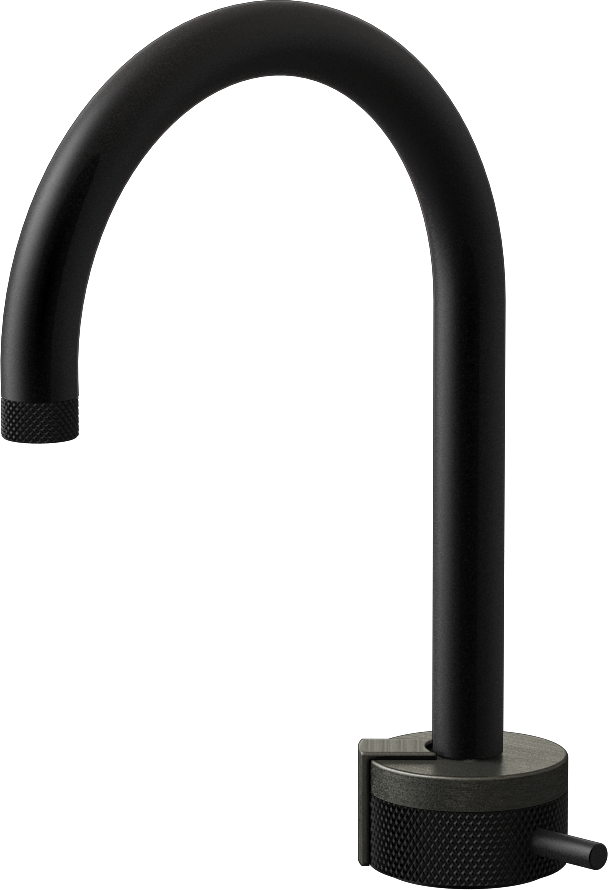 E-11502-R1BOX-L2BOX-MBK Однорычажный прогрессивный смеситель для раковины - излив 16см GRAFF MOD+