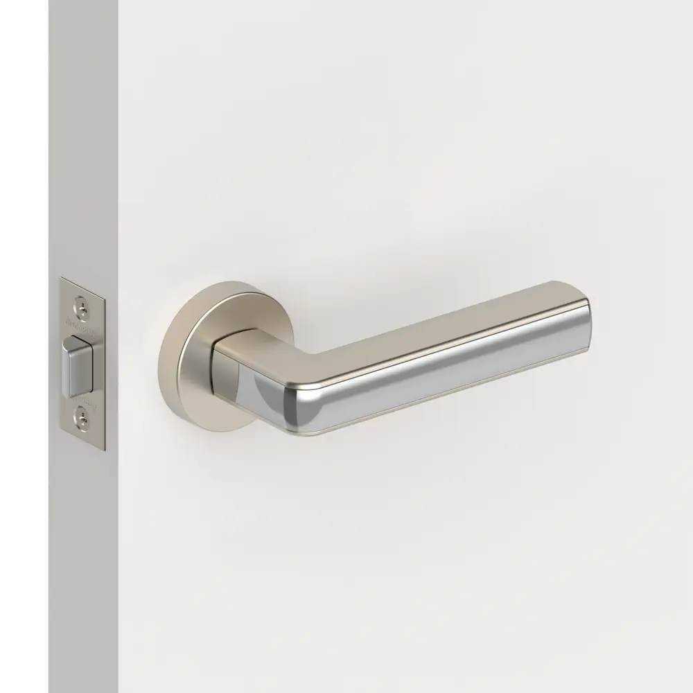 Ручка дверная Armadillo Cube URB3 без запирания ЦАМ гальваническое покрытие цвет матовый никель/хром STLM-2054047 - Вид №4