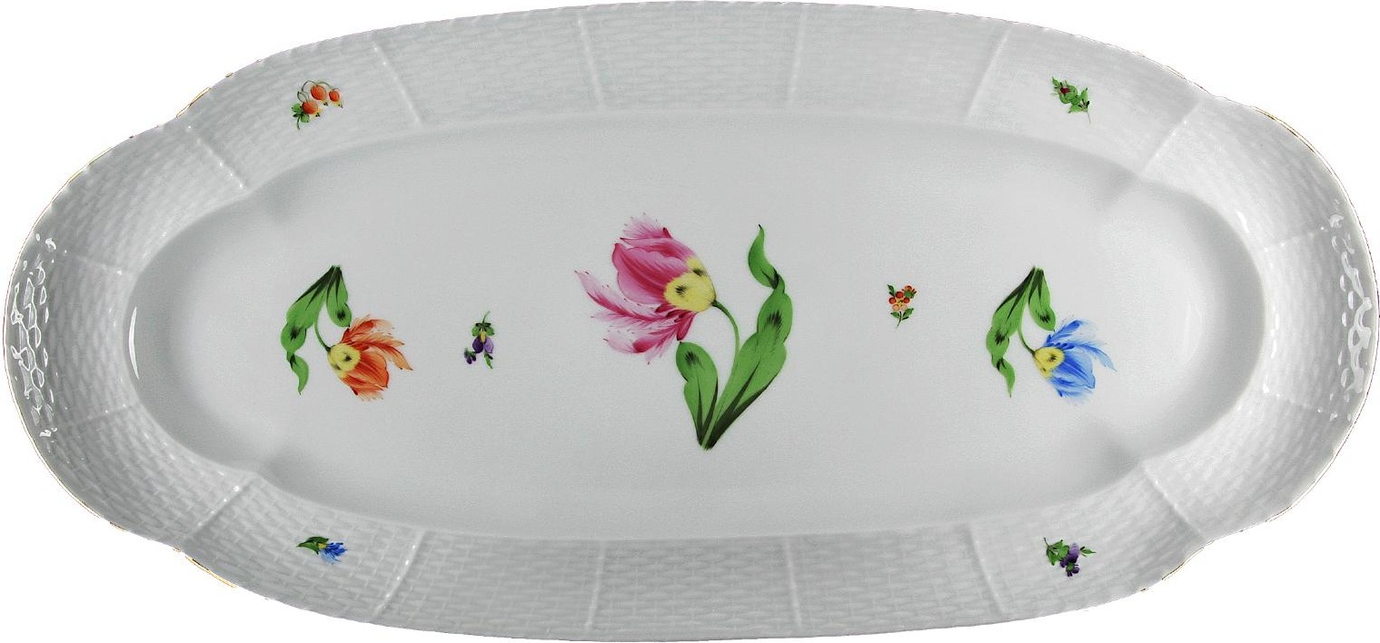 66395 Herend Блюдо для рыбы овальное 52см "Китти" Фарфор 