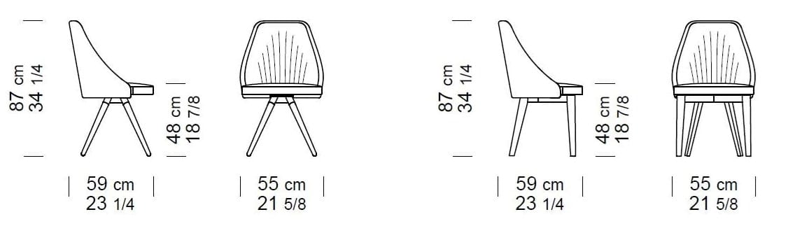 Бархатный мягкий стул Borzalino Neil ARCH-00090009 - Вид №6