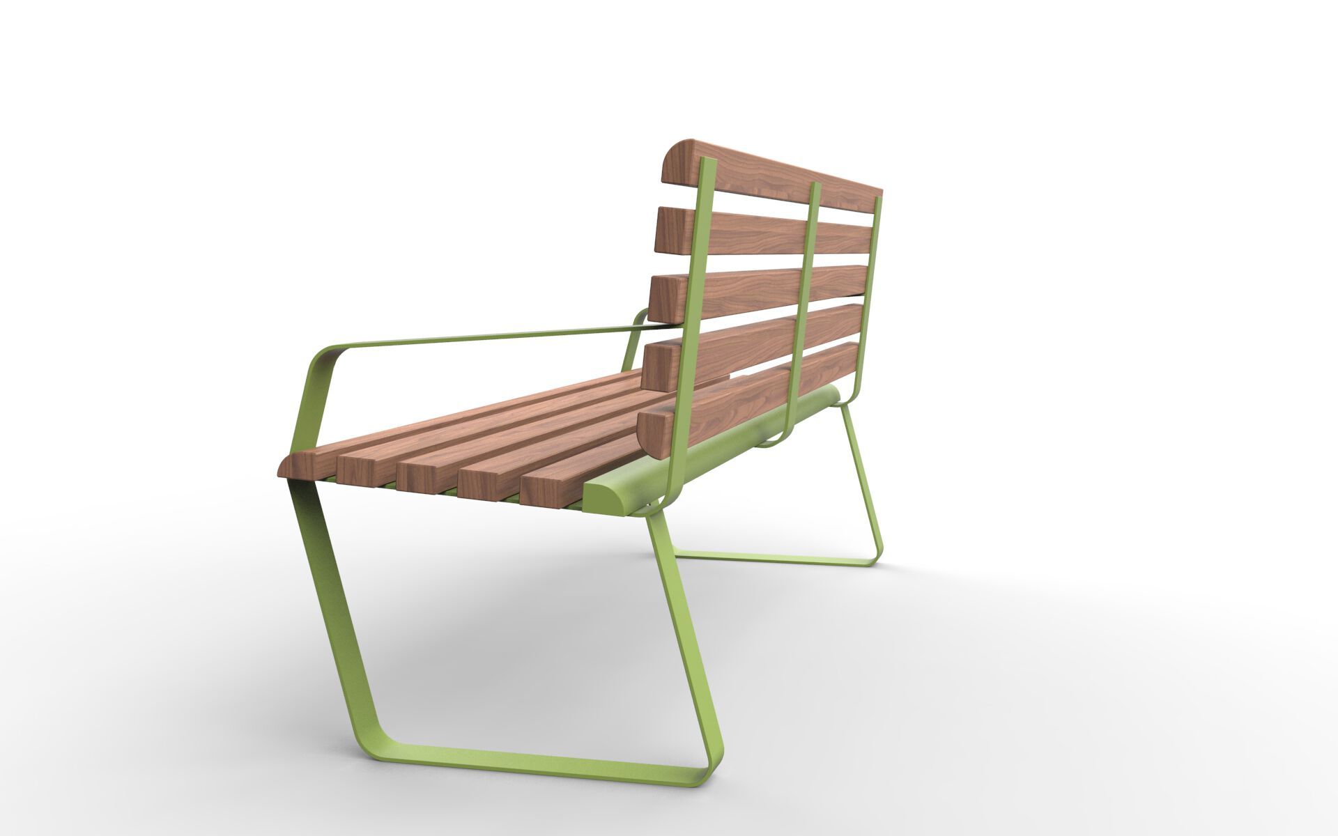 Деревянная скамья со спинкой и подлокотниками CITYSì LIME ARCH-00088184 - Вид №4